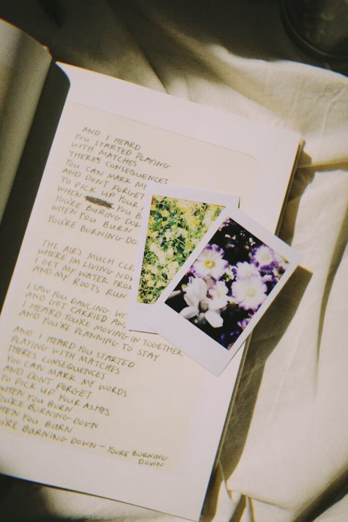 Photos on Handwritten Lyrics